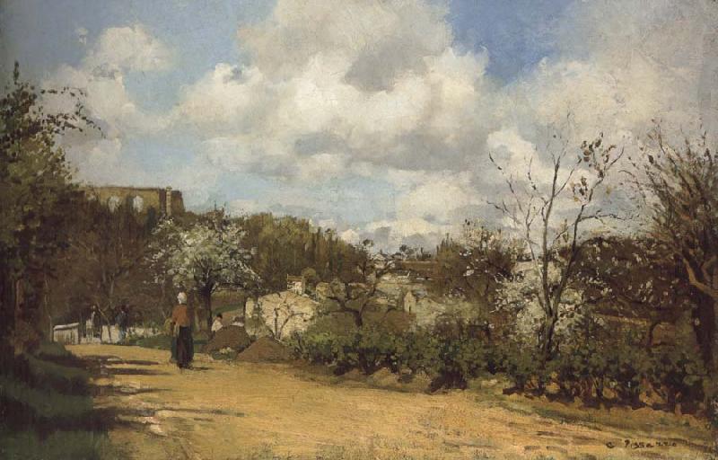 Camille Pissaro View from Louveciennes France oil painting art